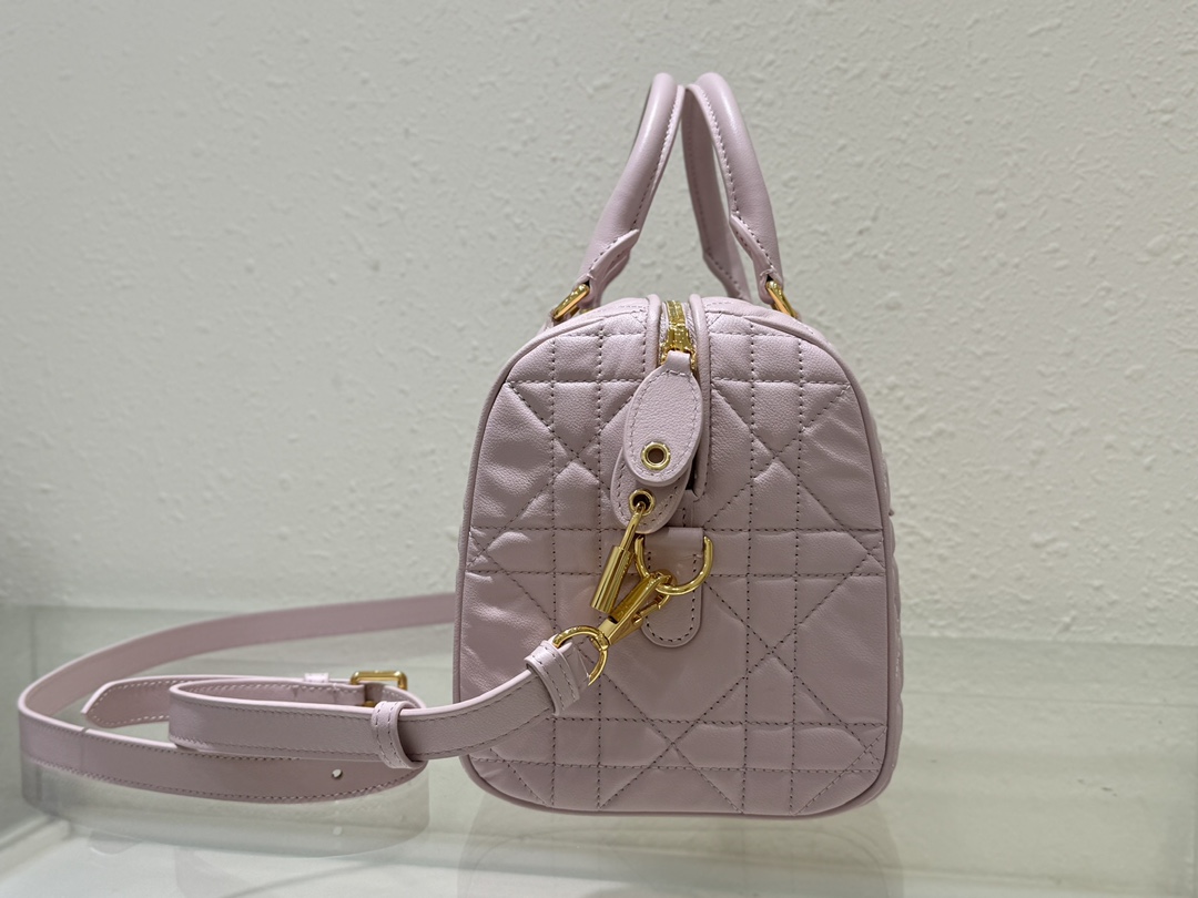 Dior Groove 25 Bag Pale Pink Macrocannage Calfskin